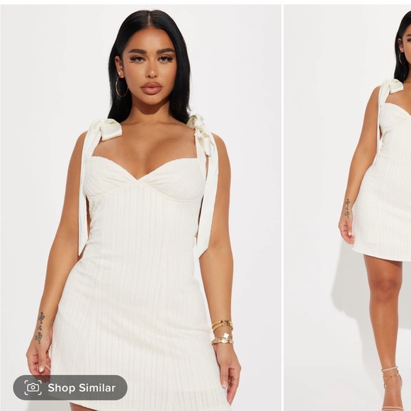 Delicate Touch Mini Dress Cream-3X - Picture 1 of 3